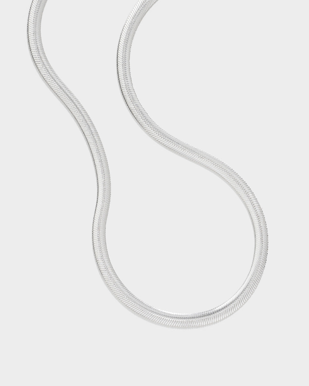 THE FLAT SNAKE CHAIN SILVER