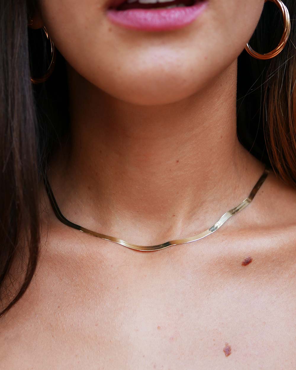 THE FLAT SNAKE CHAIN GOLD