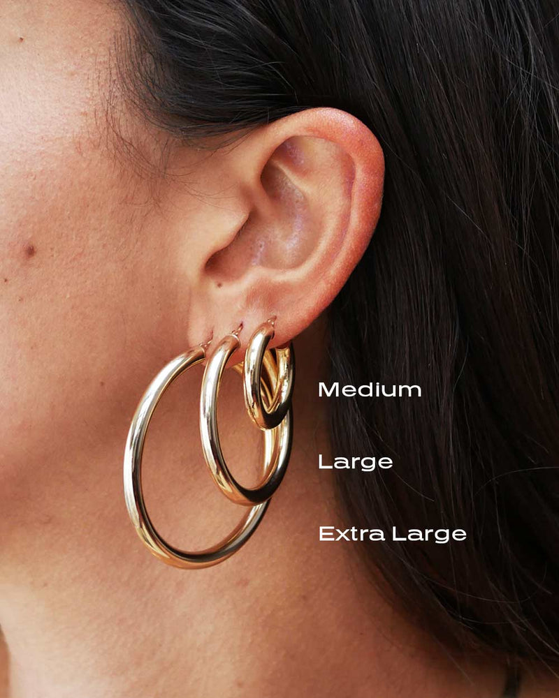 Silver Hoops Extra Large Gold Hoop Earrings Uk The Chunky Hoops