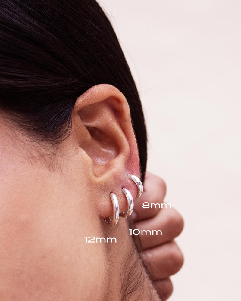 Cheap ANENJERY Minimalist Huggie Hoop Earrings for Women Gold Tiny Round  Earrings 6mm/8mm/10mm/12mm/15mm | Joom